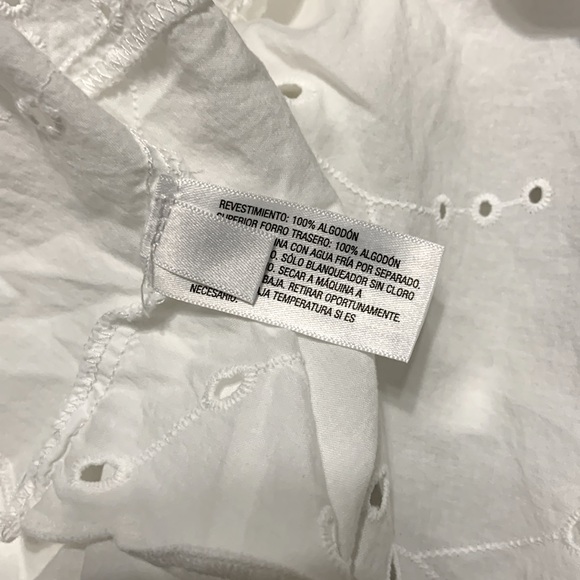 A New Day White Eyelet Long Sleeve Blouse size S - Picture 6 of 6